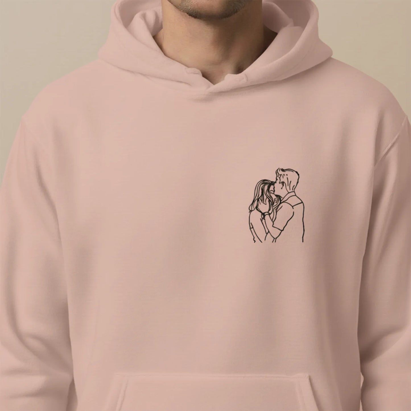 Sweat à capuche brodé avec votre photo