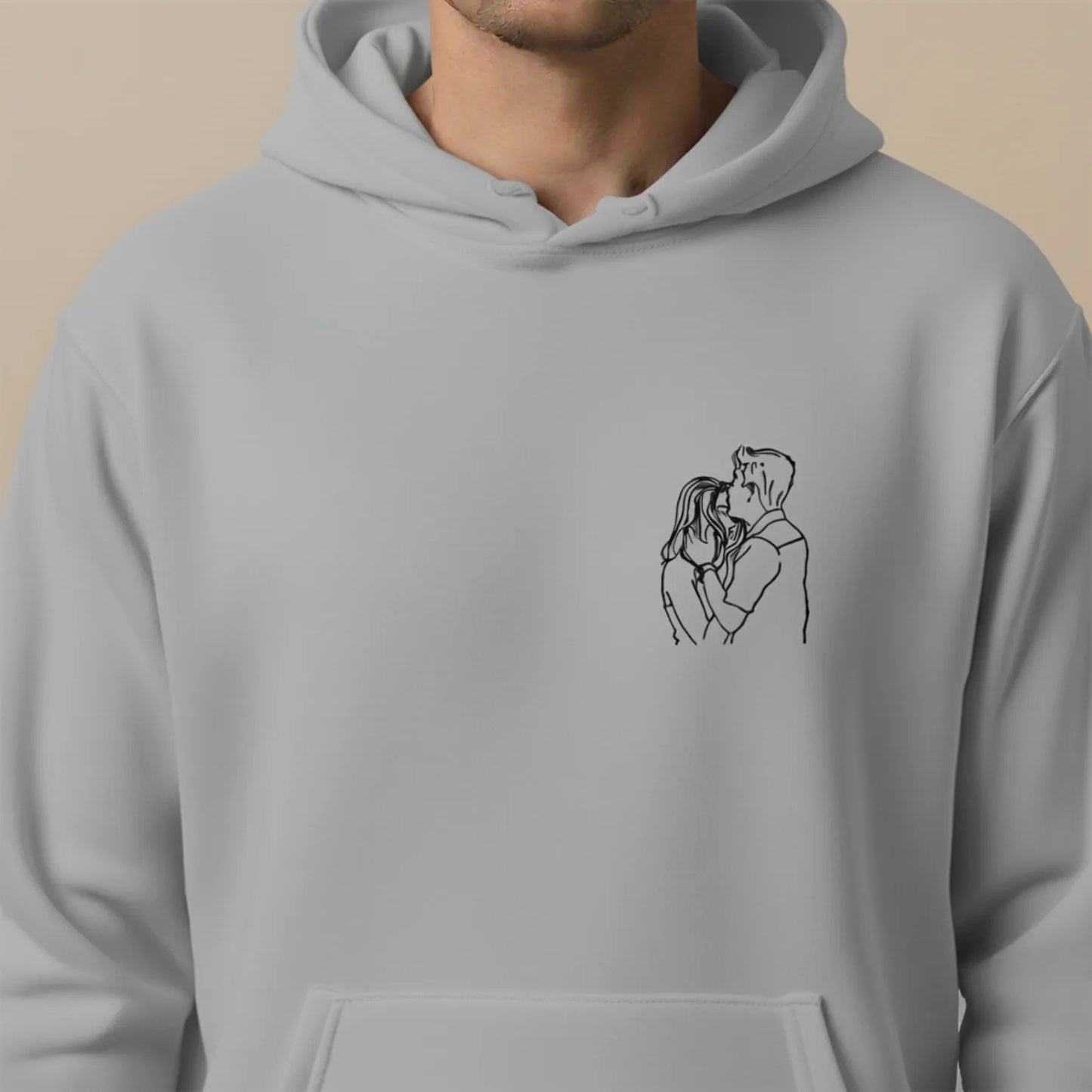 Sweat à capuche brodé avec votre photo