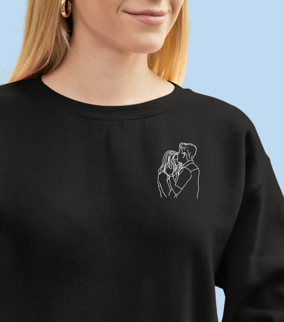 Sweatshirt brodé avec votre photo