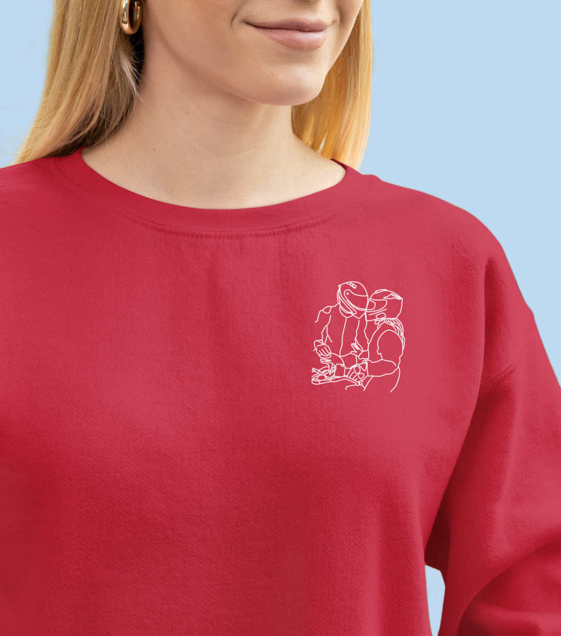 Sweatshirt brodé avec votre photo