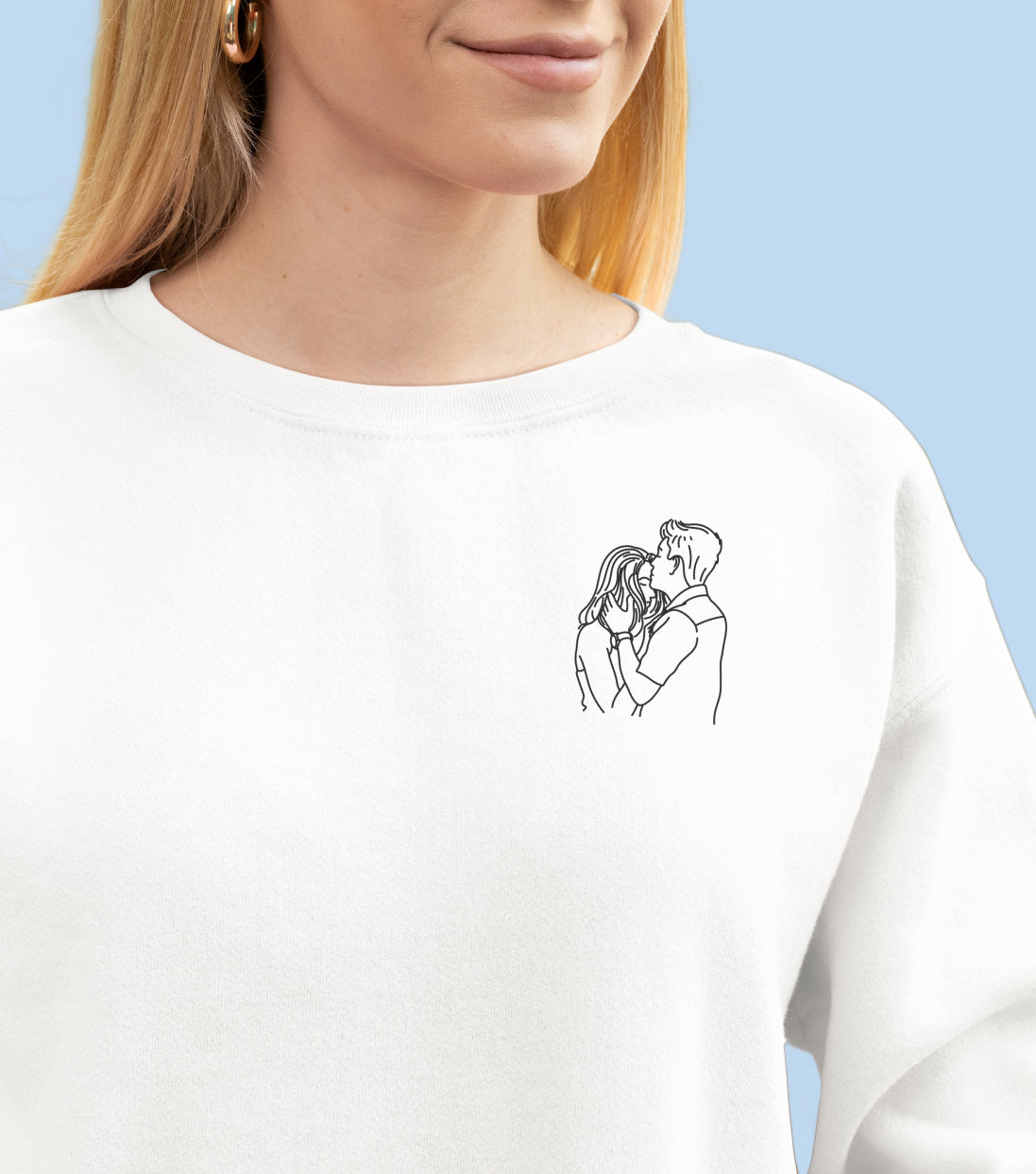 Sweatshirt brodé avec votre photo