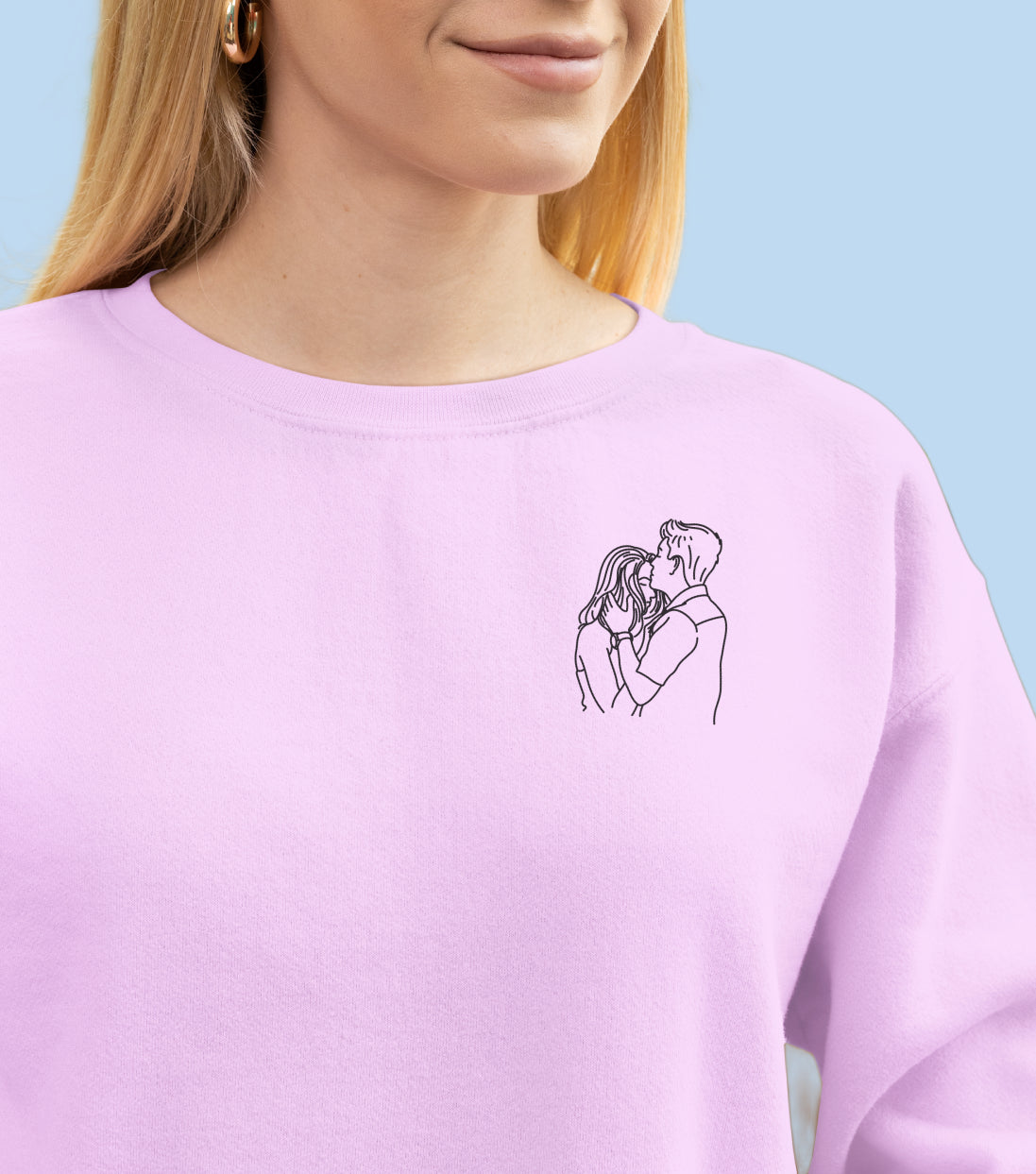Sweatshirt brodé avec votre photo