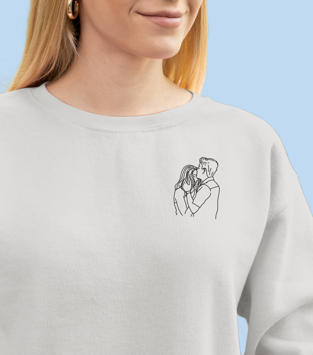 Sweatshirt brodé avec votre photo