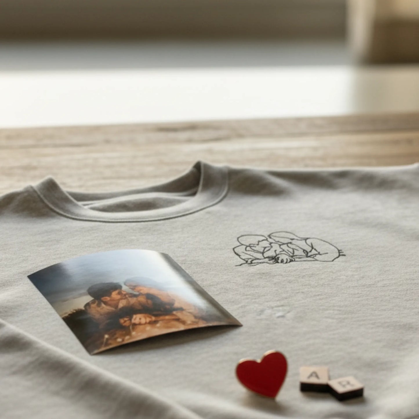 Sweatshirt brodé avec votre photo