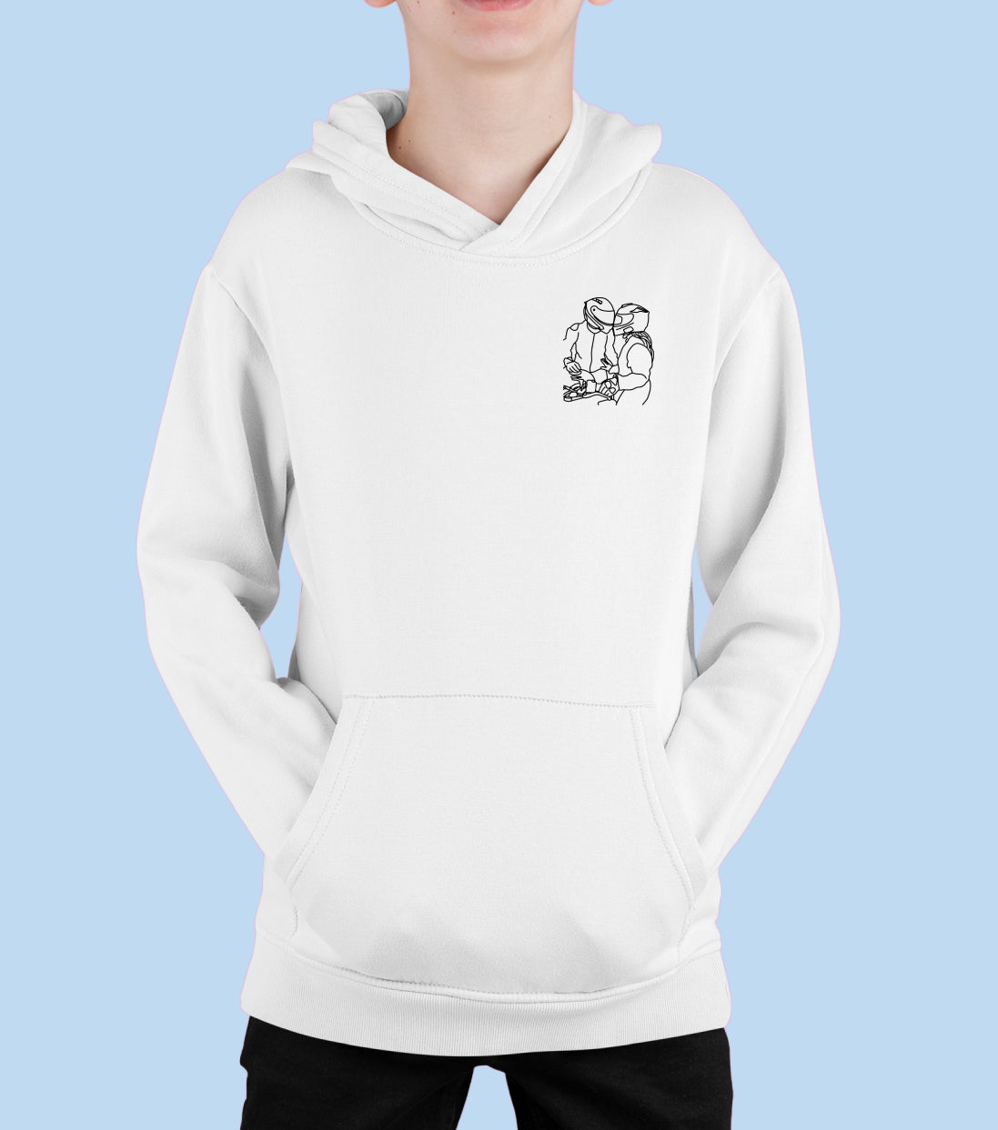 Sweat à capuche enfant brodé avec votre photo