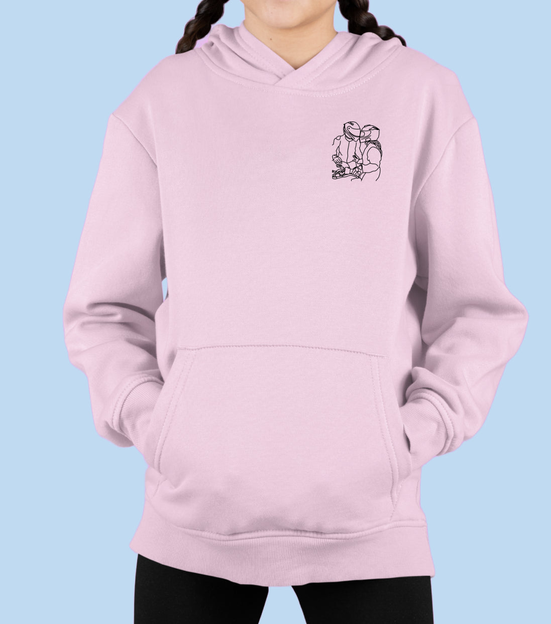 Sweat à capuche enfant brodé avec votre photo