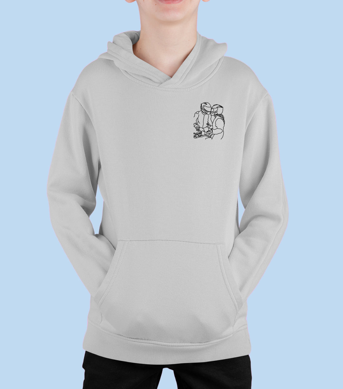 Sweat à capuche enfant brodé avec votre photo