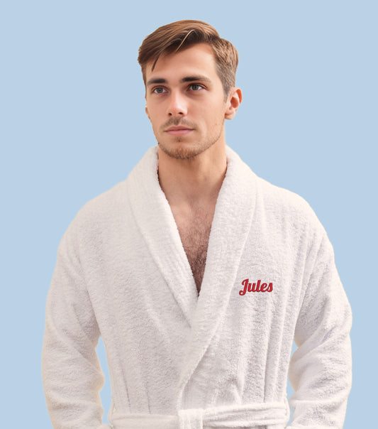 Peignoir personnalisé brodé homme
