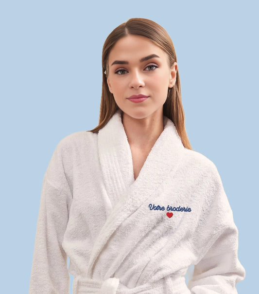 Peignoir personnalisé brodé femme
