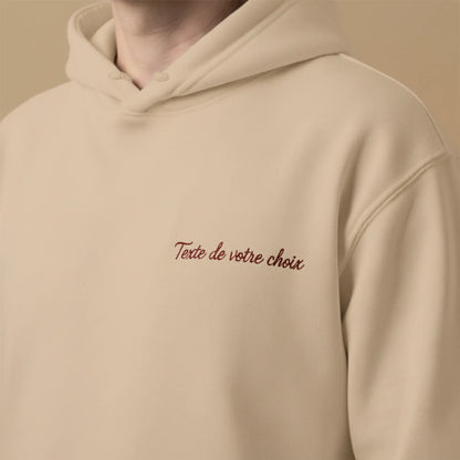 Sweat avec inscription brodée
