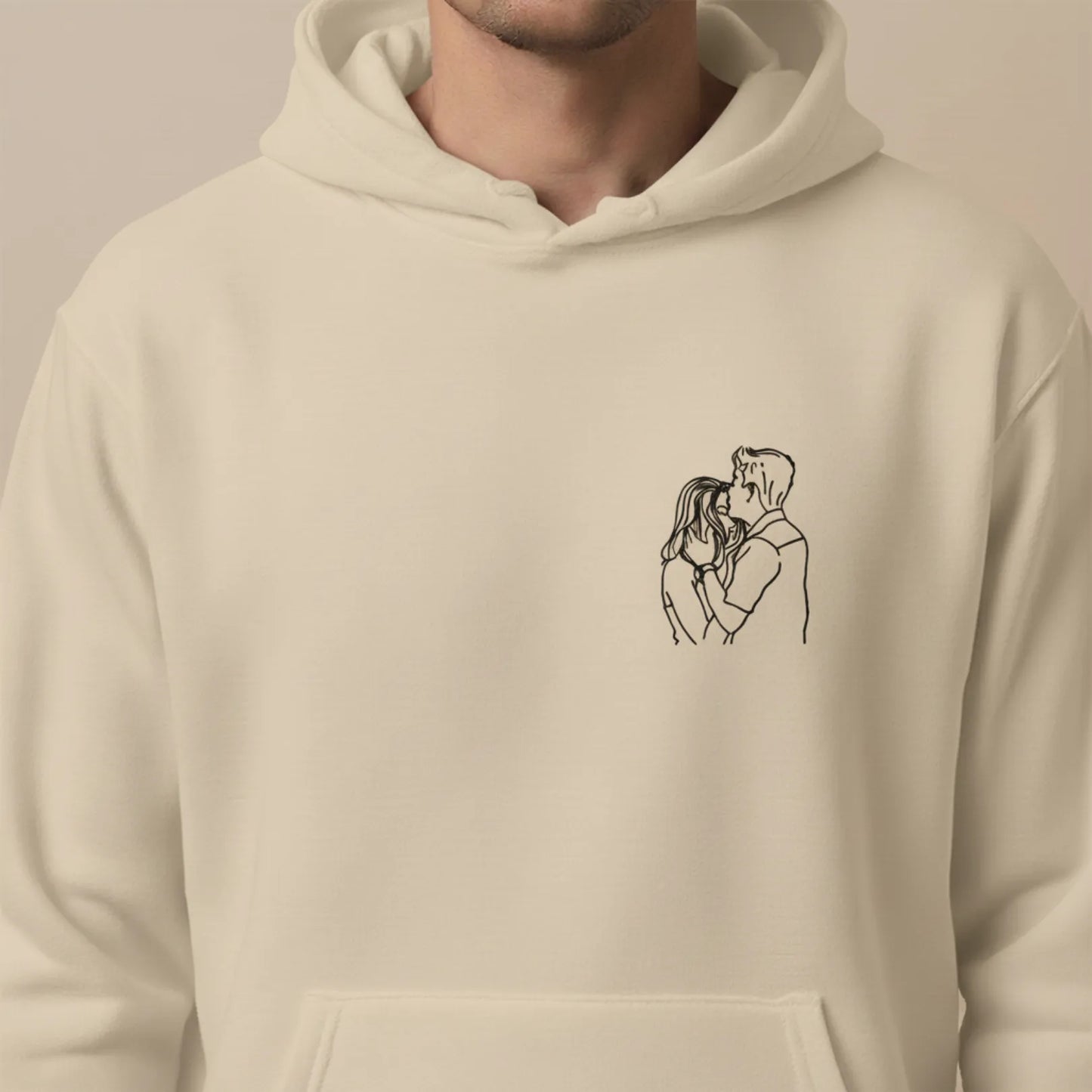 Sweat à capuche brodé avec votre photo