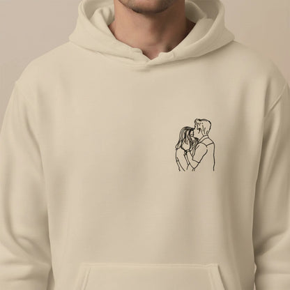 Sweat à capuche brodé avec votre photo