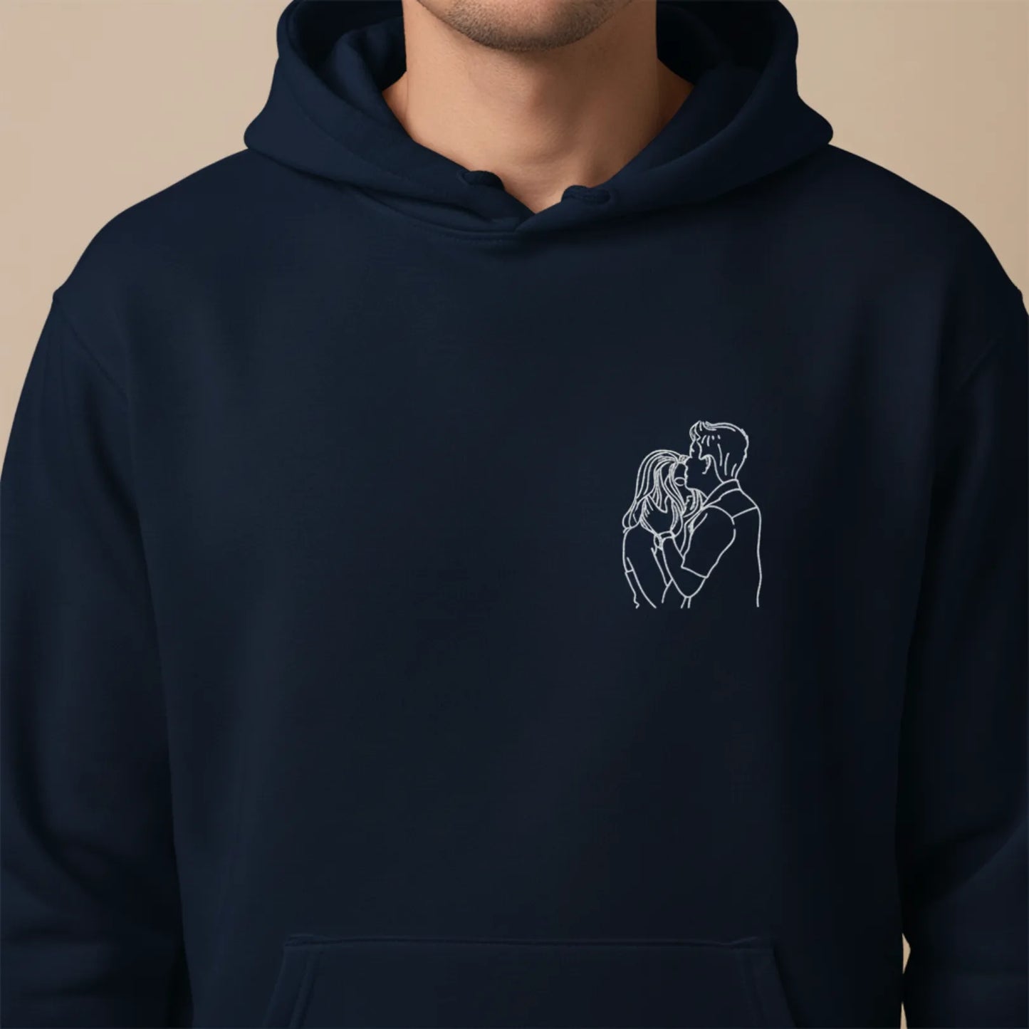 Sweat à capuche brodé avec votre photo