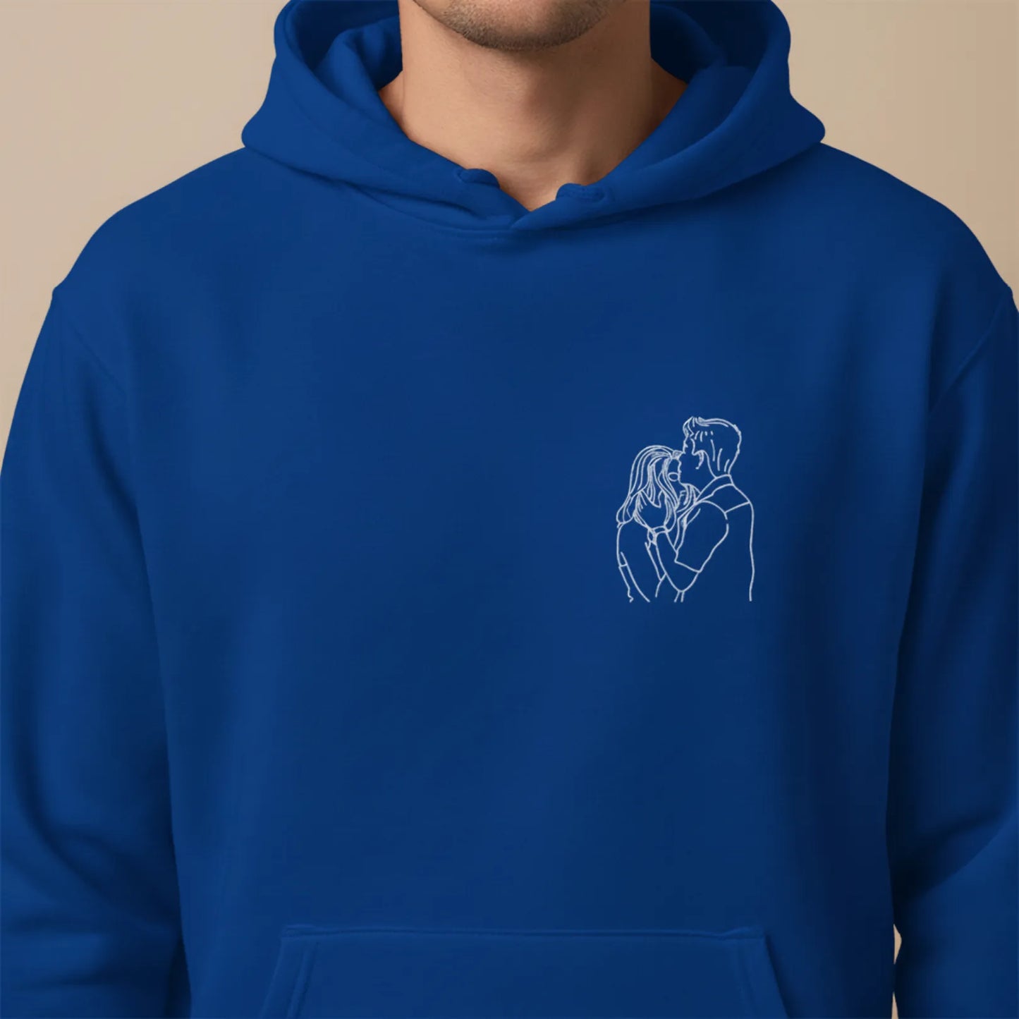 Sweat à capuche brodé avec votre photo