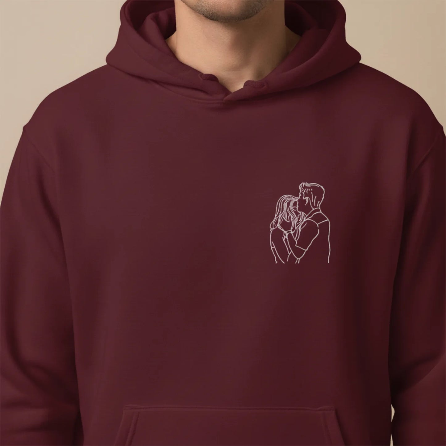 Sweat à capuche brodé avec votre photo