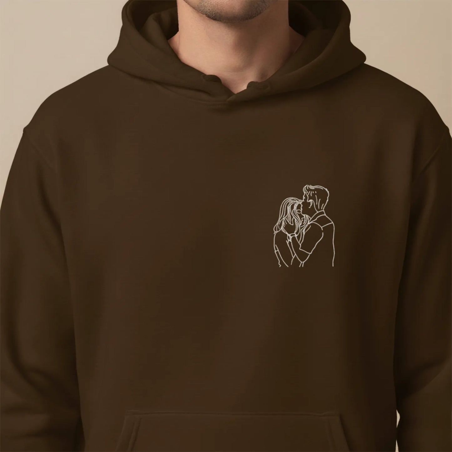 Sweat à capuche brodé avec votre photo