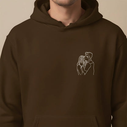 Sweat à capuche brodé avec votre photo