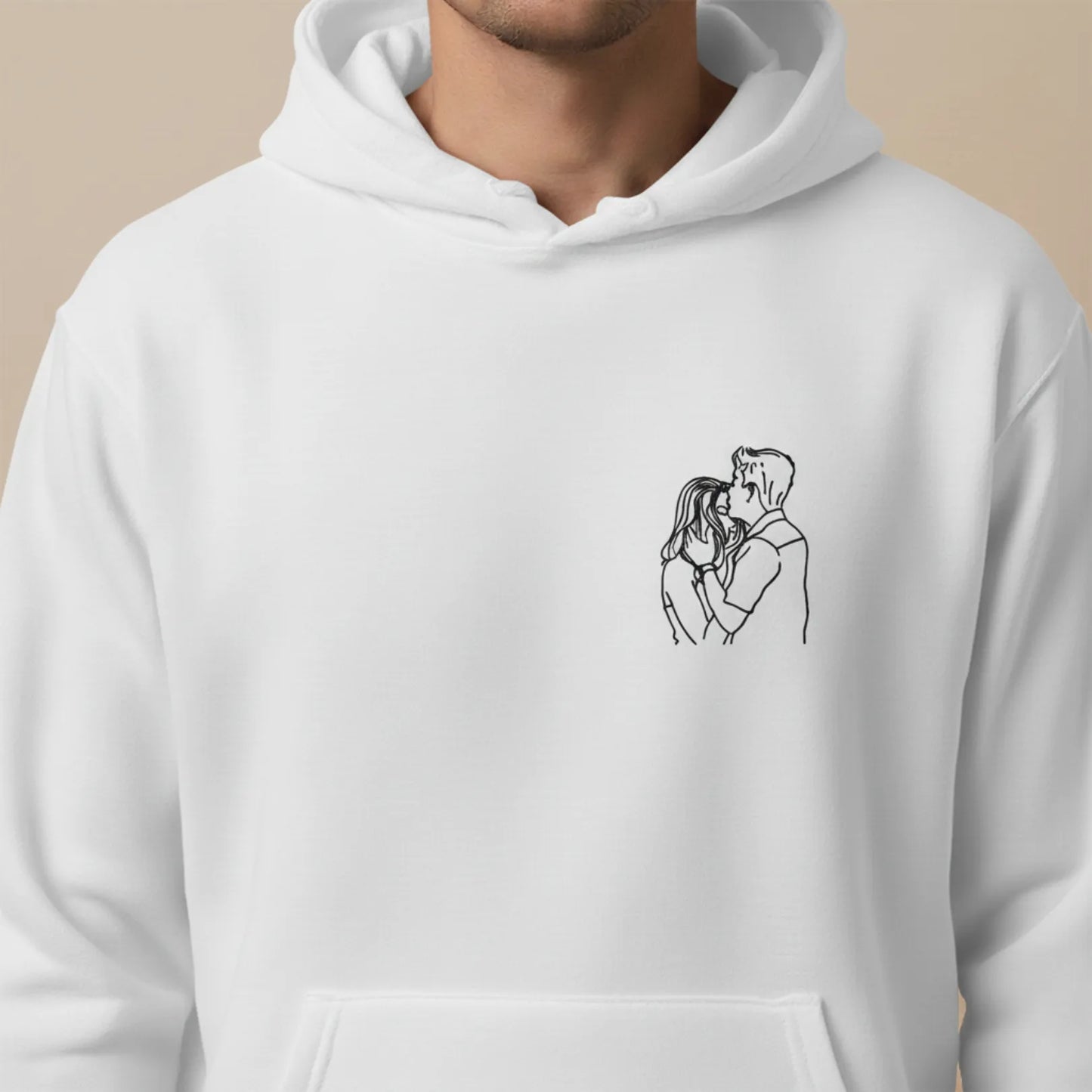 Sweat à capuche brodé avec votre photo