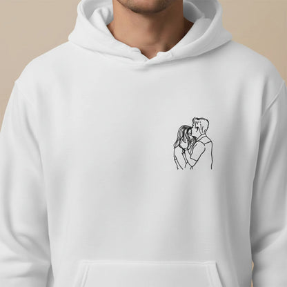 Sweat à capuche brodé avec votre photo