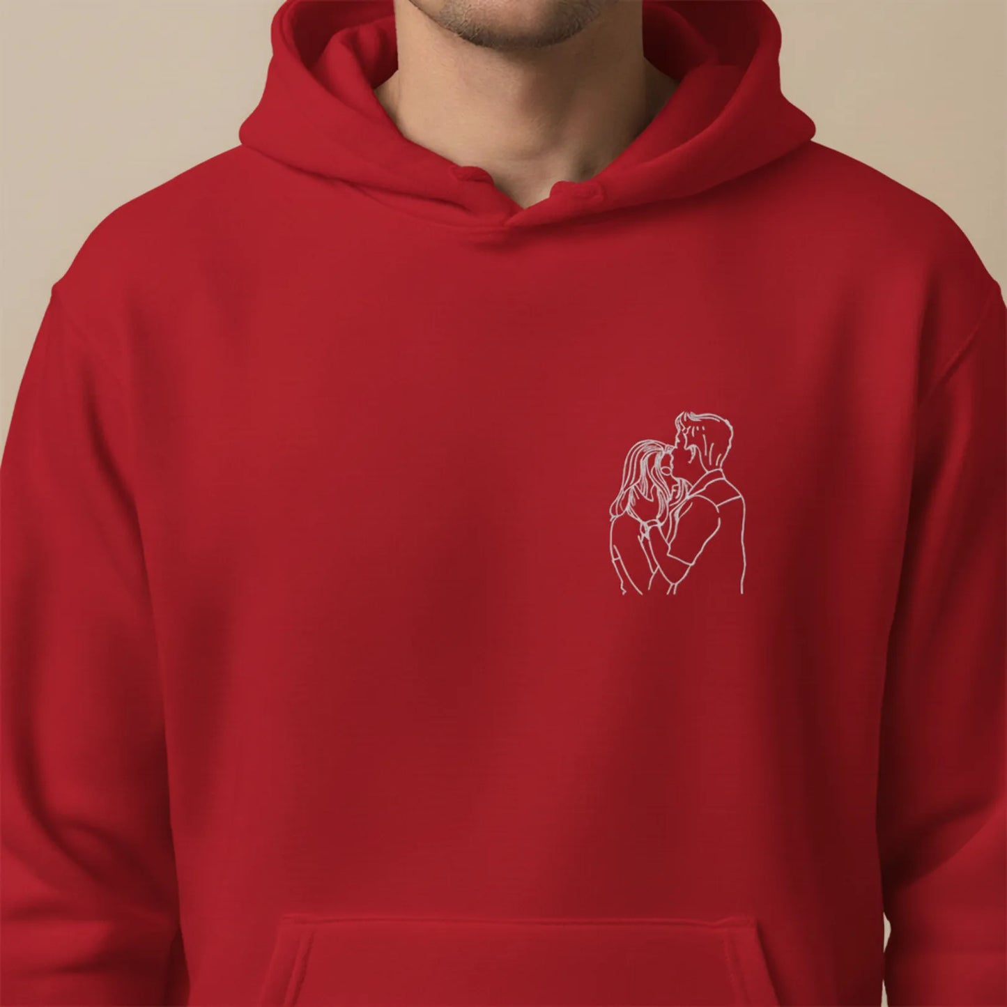 Sweat à capuche brodé avec votre photo