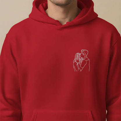 Sweat à capuche brodé avec votre photo