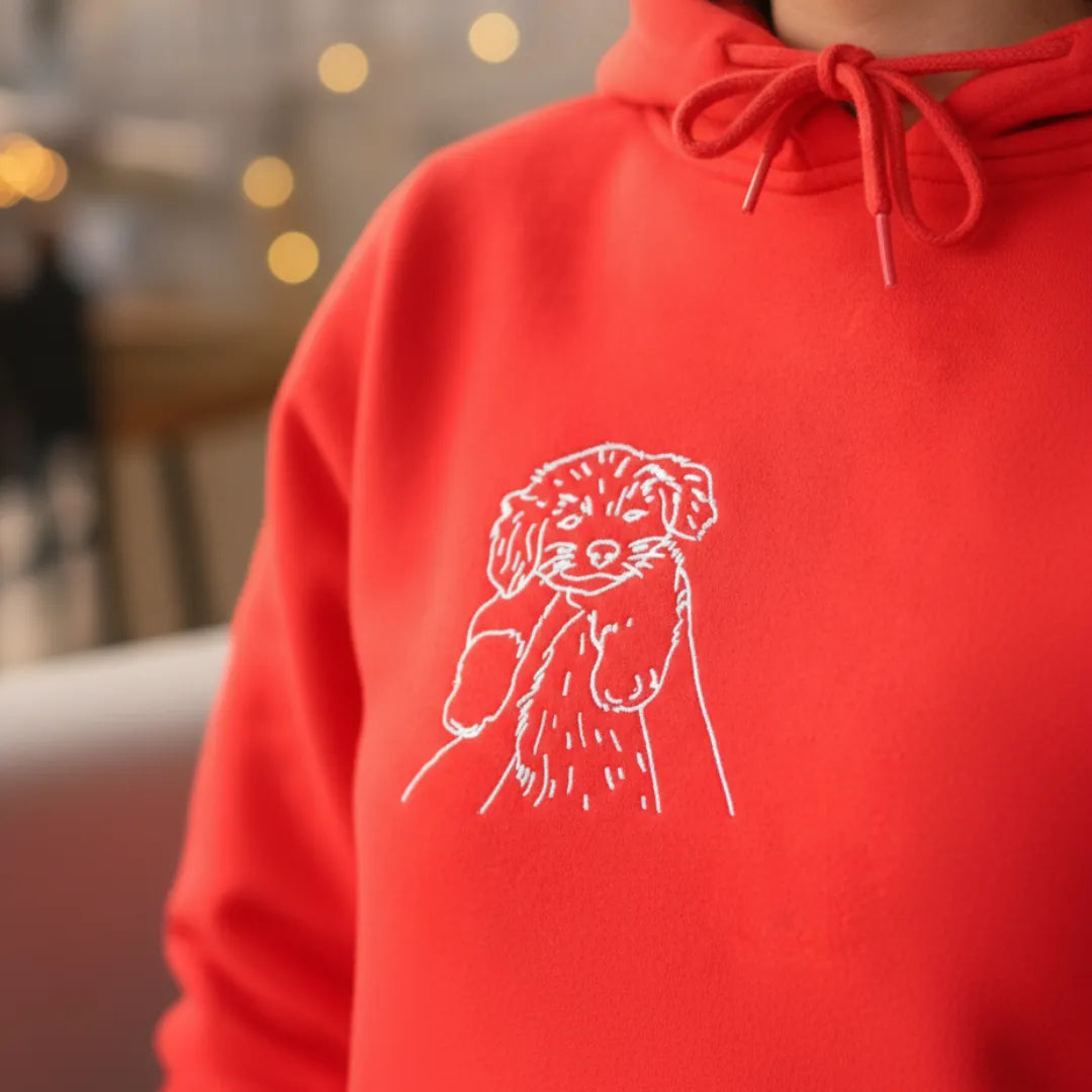 Sweat à capuche brodé avec votre photo