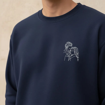 Sweatshirt brodé avec votre photo