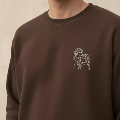 Sweatshirt brodé avec votre photo