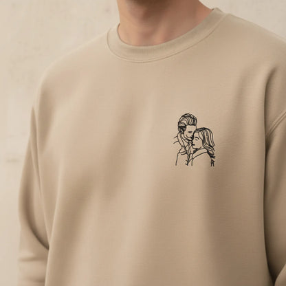 Sweatshirt brodé avec votre photo