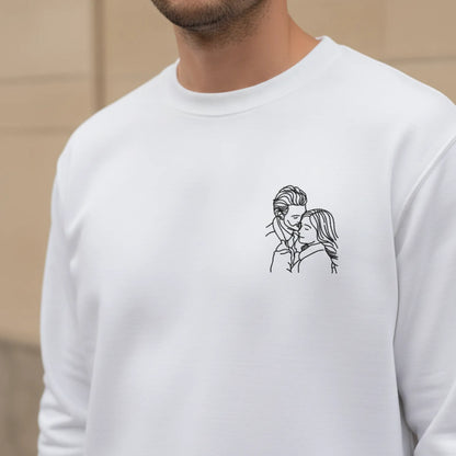 Sweatshirt brodé avec votre photo