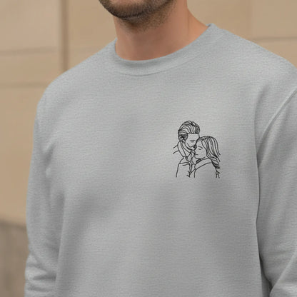 Sweatshirt brodé avec votre photo