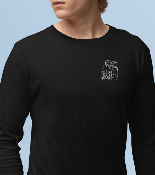 T-shirt à manche longue brodé avec votre photo