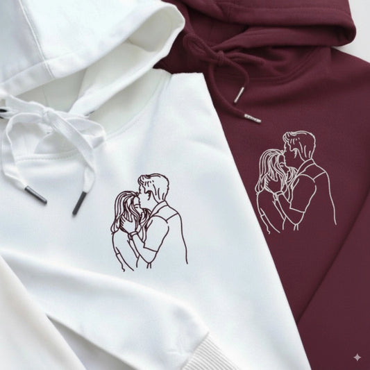Sweat à capuche brodé avec votre photo