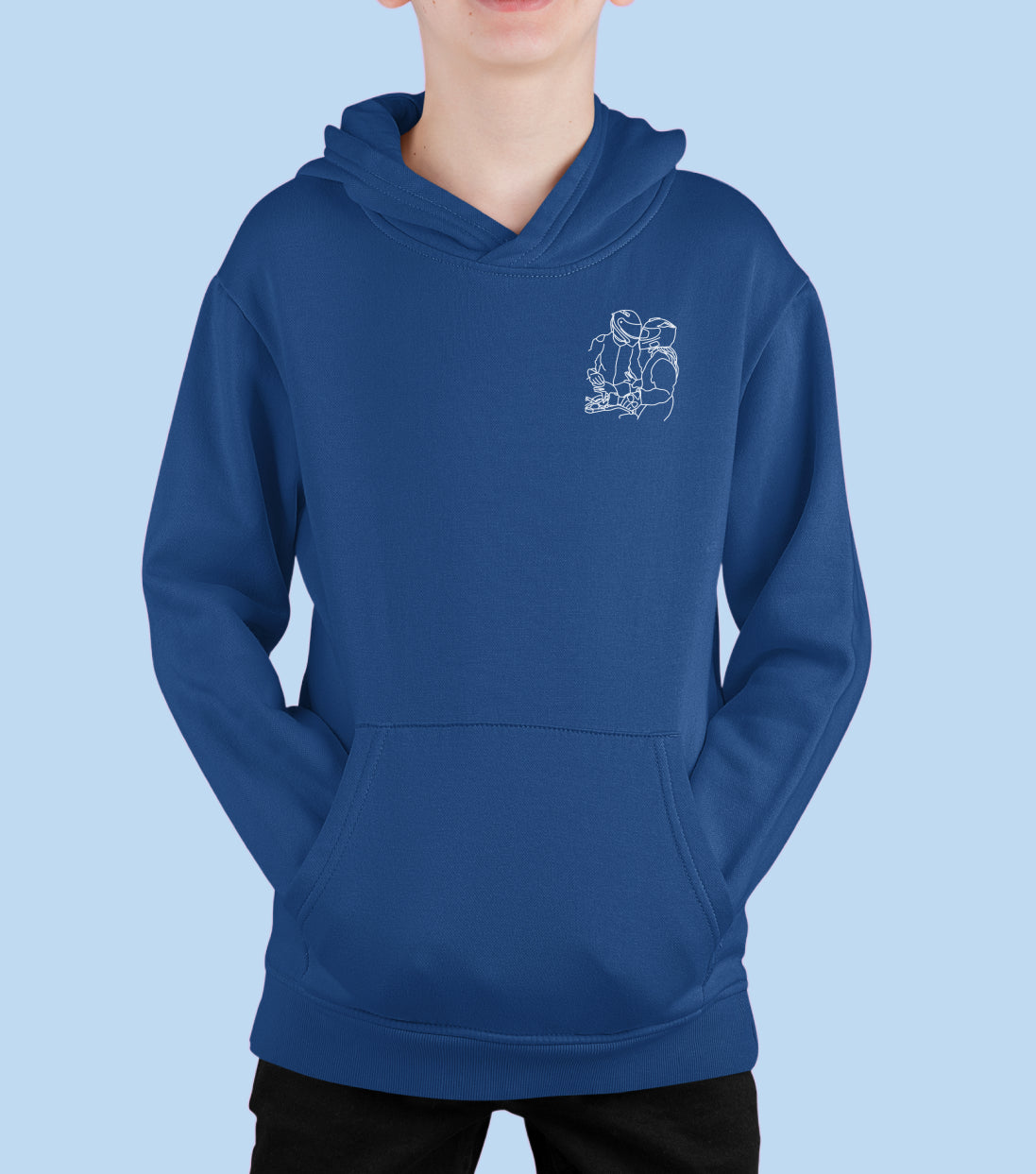 Sweat à capuche enfant brodé avec votre photo