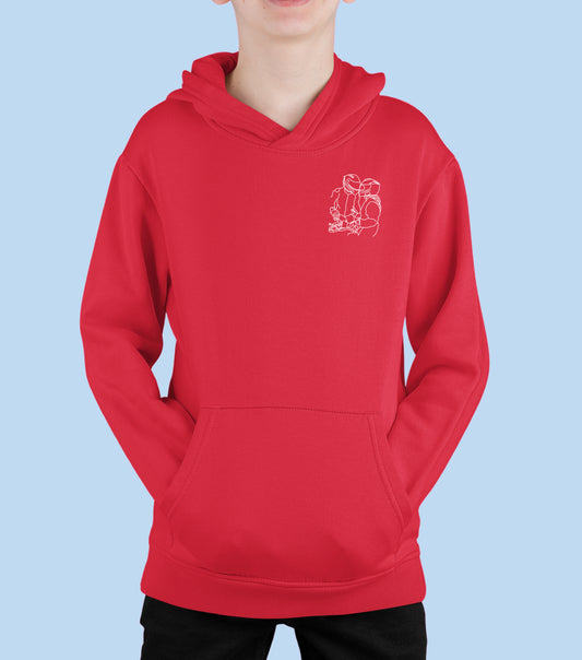 Sweat à capuche enfant brodé avec votre photo