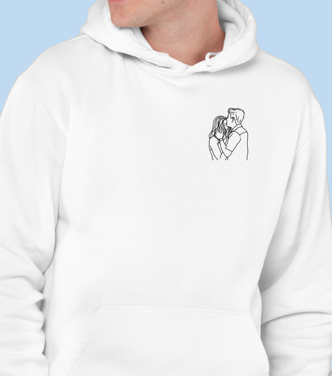 Sweat à capuche brodé avec votre photo