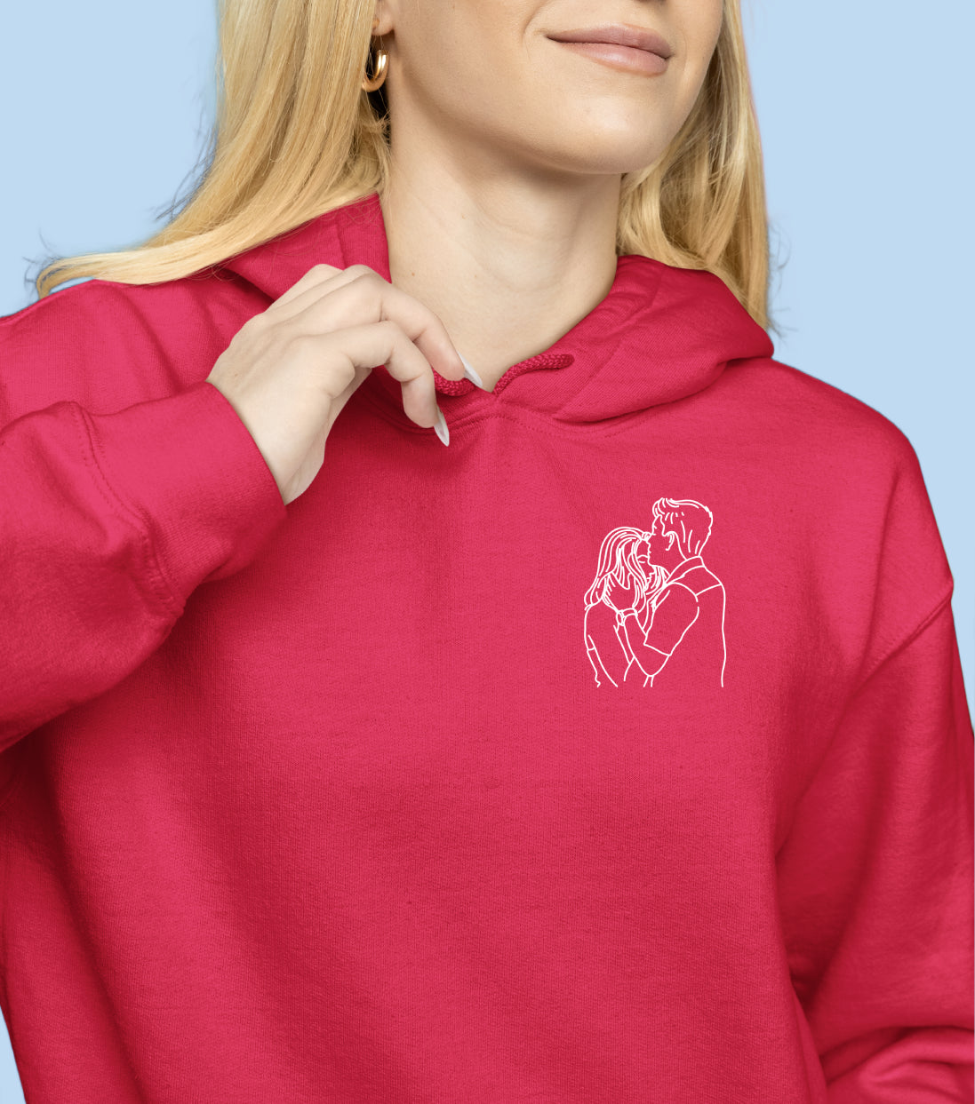 Sweat à capuche brodé avec votre photo