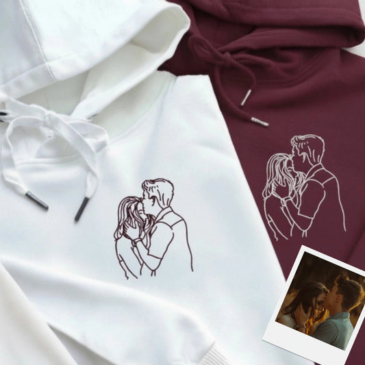 Sweat à capuche brodé avec votre photo