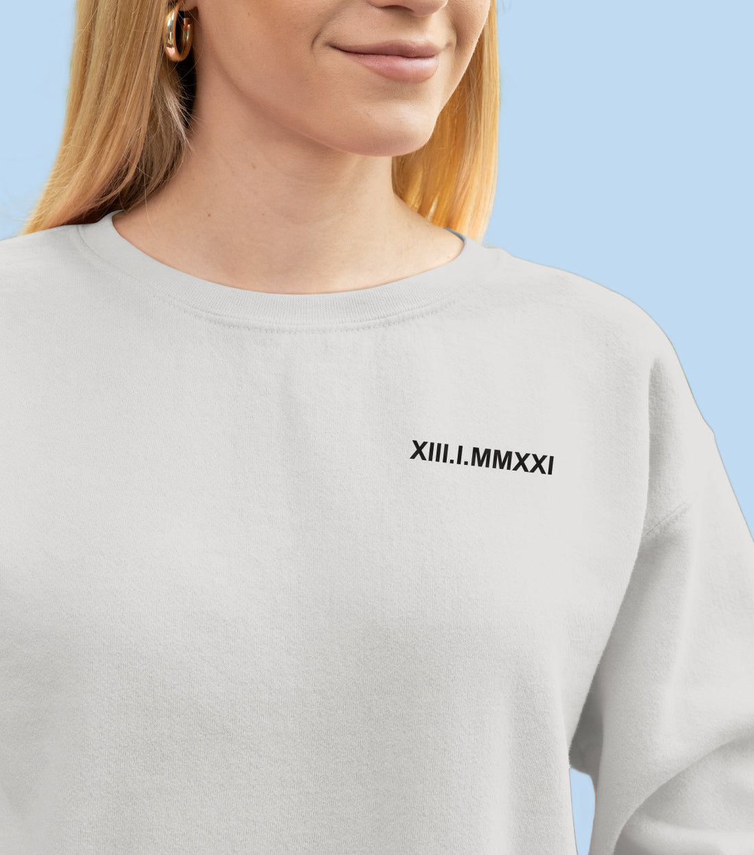 Sweatshirt avec inscription brodée