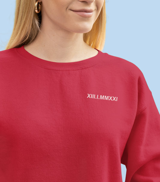 Sweatshirt avec inscription brodée