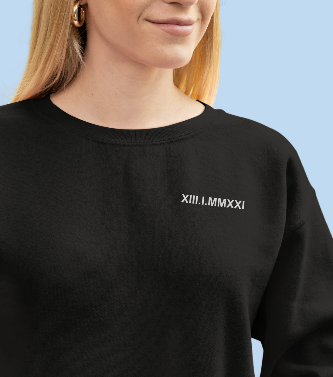 Sweatshirt avec inscription brodée