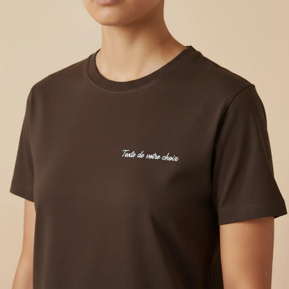 T-shirt avec inscription brodée