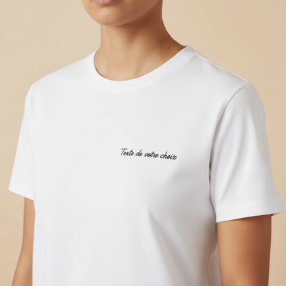 T-shirt avec inscription brodée