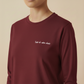 T-shirt à manche longue avec inscription brodée