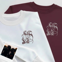 Sweatshirt brodé avec votre photo