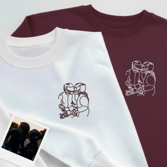 Sweatshirt brodé avec votre photo