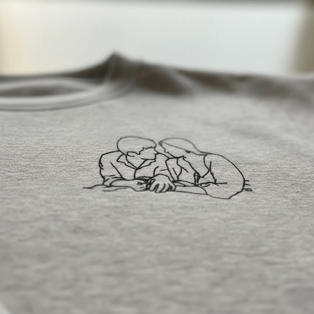 Sweat à capuche brodé avec votre photo
