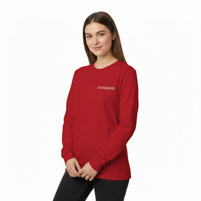 T-shirt à manche longue avec inscription brodée