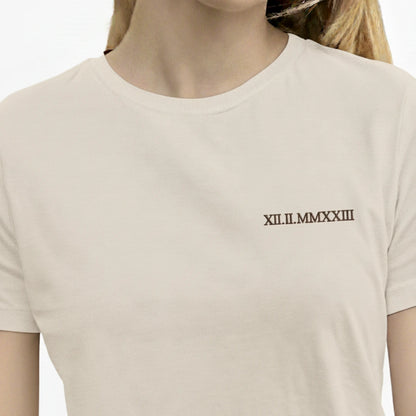 T-shirt avec inscription brodée