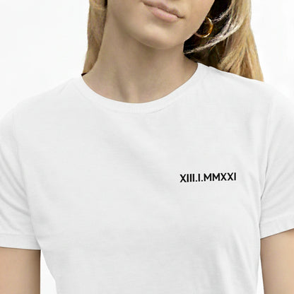 T-shirt avec inscription brodée